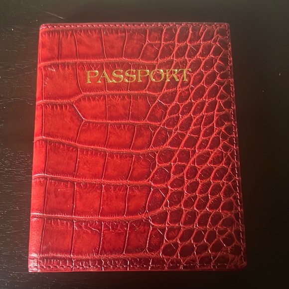 Dooney & Bourke Bags Dooney Bourke Passport Case In Cherry